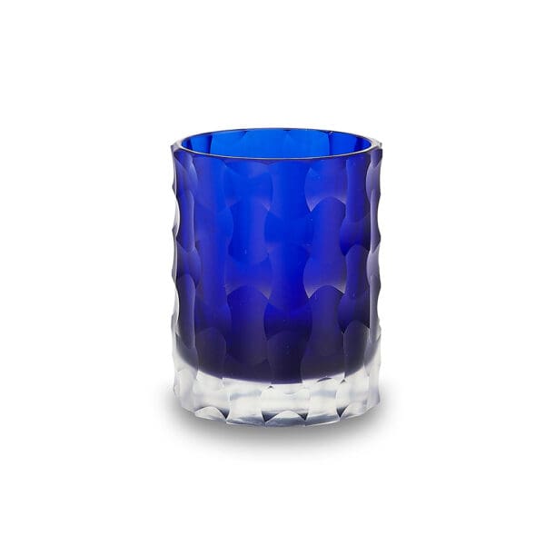 Noma Blue Glass Votive Candle Holder