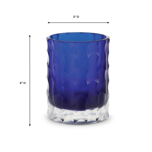 Noma Blue Glass Votive Candle Holder - Image 2