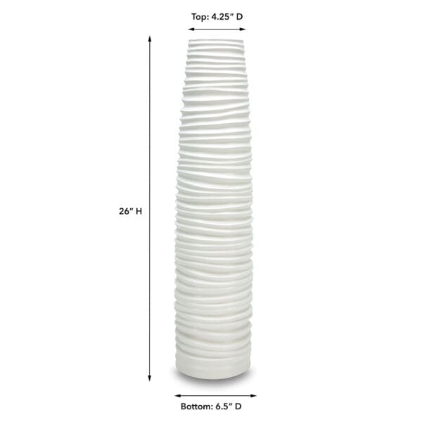 Nordic White Ceramic Vase Large - Image 2