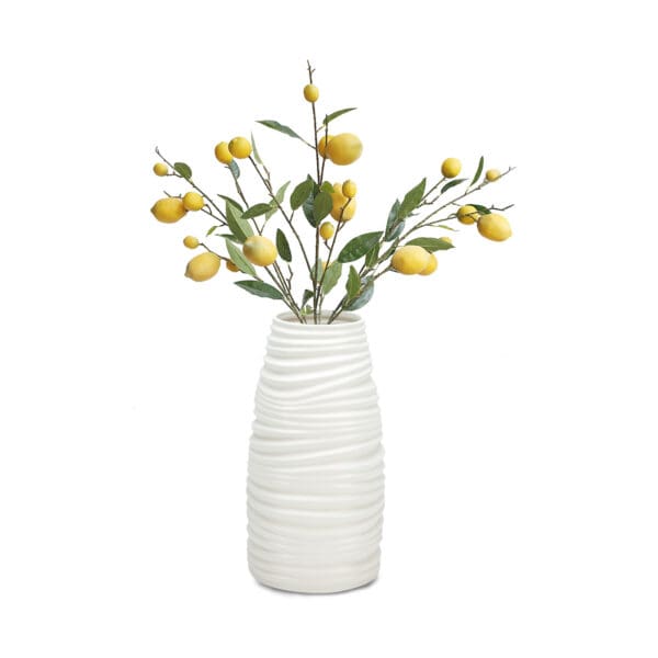 Nordic White Ceramic Vase Small - Image 4