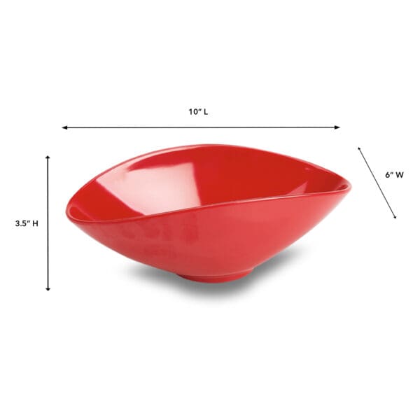 Organica Large Red Coupe Melamine Serving  Bowl - Image 2