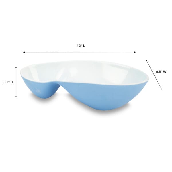 Organica Large Blue Melamine Double Bento Bowl - Image 2