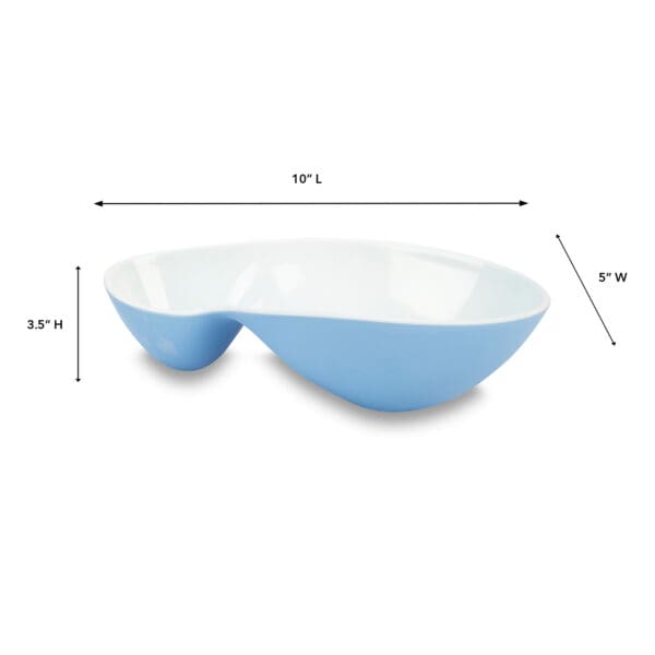 Organica Small Blue Melamine Double Bento Bowl - Image 2