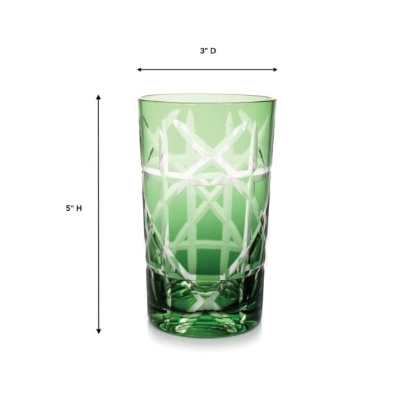 Parisian Emerald 14oz Glass Tumbler - Image 2