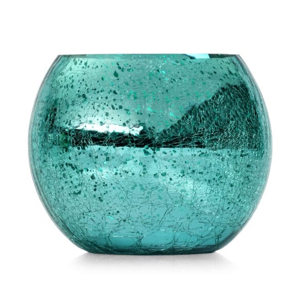 Parisian Aqua Glass Candle Votive