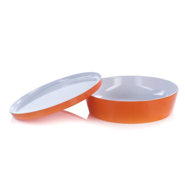 Rimini Large Orange Melamine Serving Bowl - Image 5