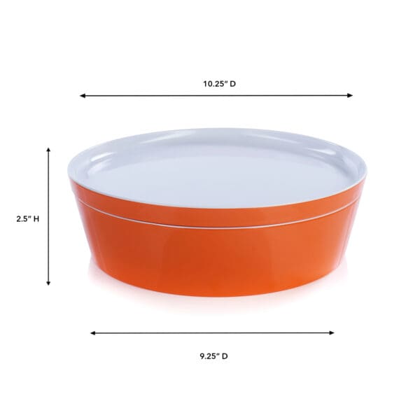 Rimini Large Orange Melamine Serving Bowl - Image 2