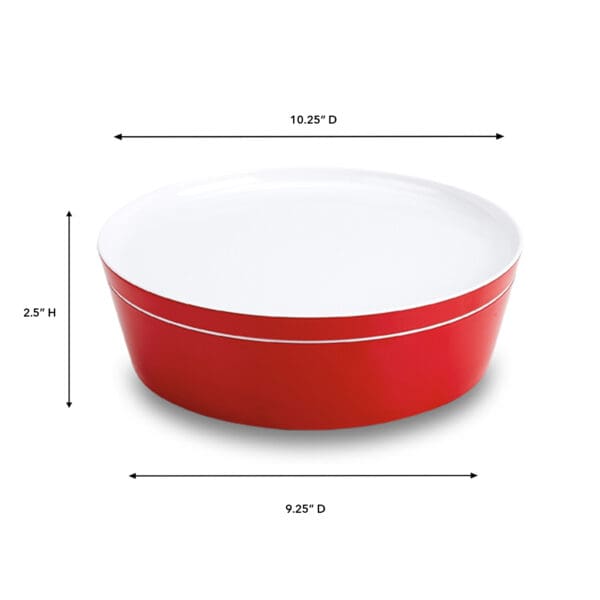 Rimini Large Red Melamine Serving Bowl - Image 2