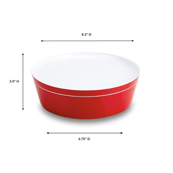 Rimini Medium Red Melamine Serving Bowl - Image 2