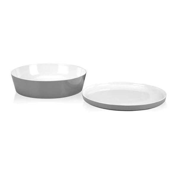 Rimini Medium Smoke Melamine Serving Bowl