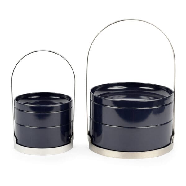 Riviera Melamine Snack Set Small Navy Blue - Image 3