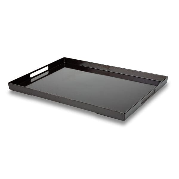 Splash Large Brown Rectangle Melamine Tray with handles