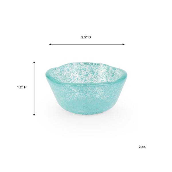 Splendido Small Aqua Glass Bowl - Image 2