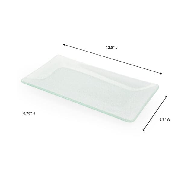 Splendido Rectangular White Glass Platter - Image 2