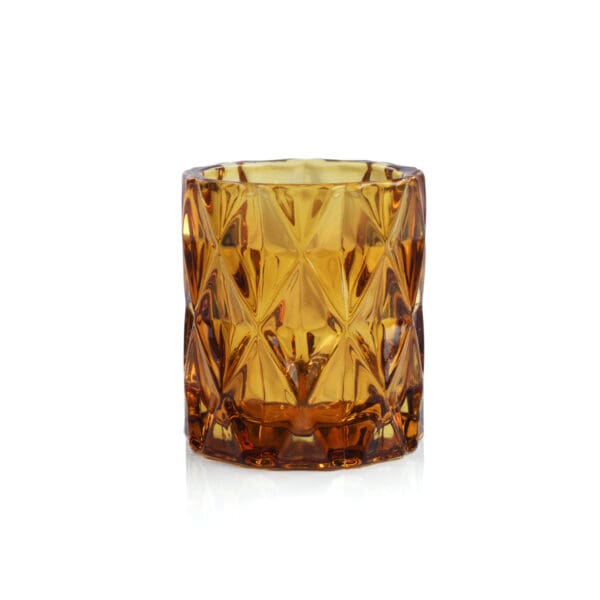 Sunset Small Amber Glass Votive