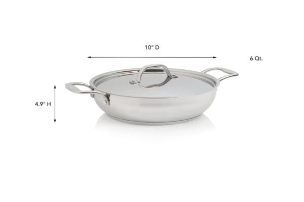 Terra Induction Ready Stainless Steel 4 Quart Pot with Lid - Image 2