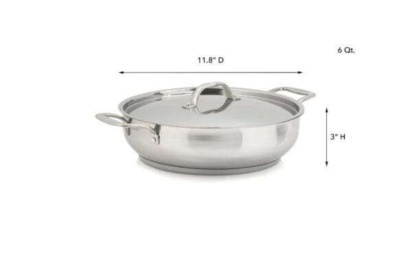 Terra Induction Ready Stainless Steel 6 Quart Pot with Lid - Image 2