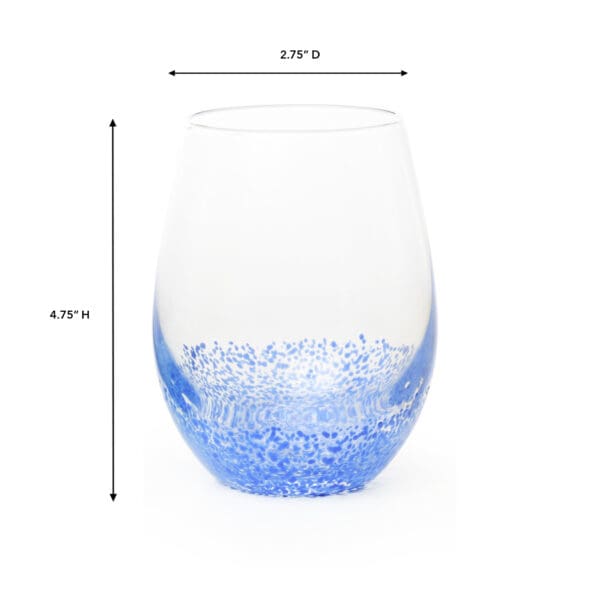 Tierra Large Blue 17oz Glass Tumbler - Image 2