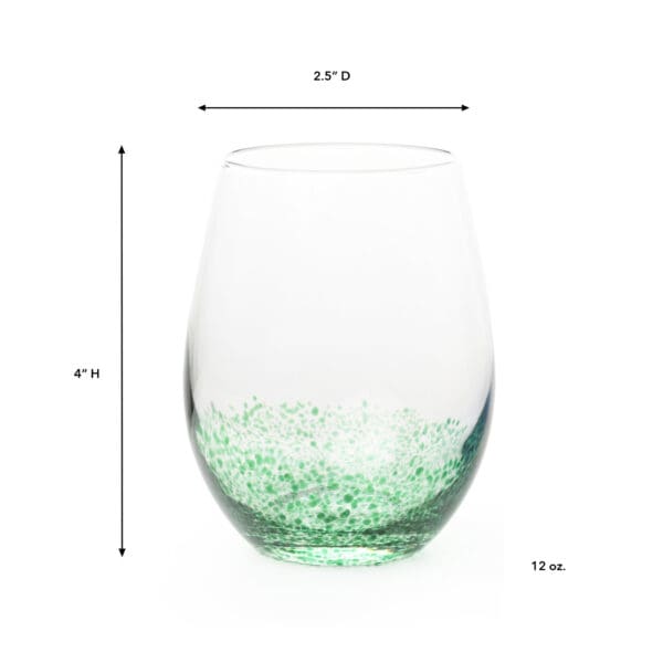 Tierra Small Green 12oz Glass Tumbler - Image 2