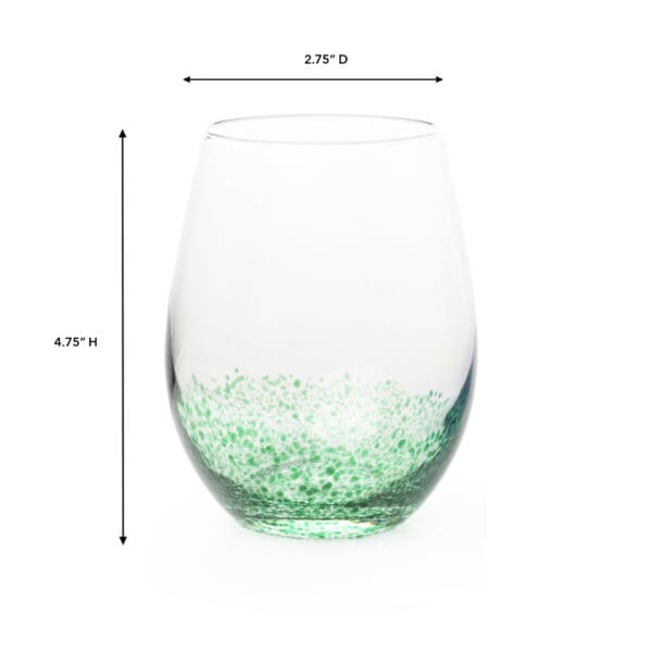 Tierra Large Green 17oz Glass Tumbler - Image 2