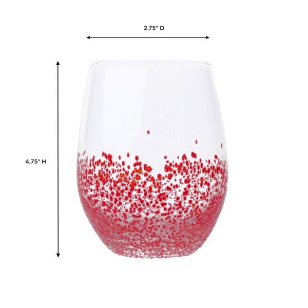 Tierra Large Red 17oz Glass Tumbler - Image 2