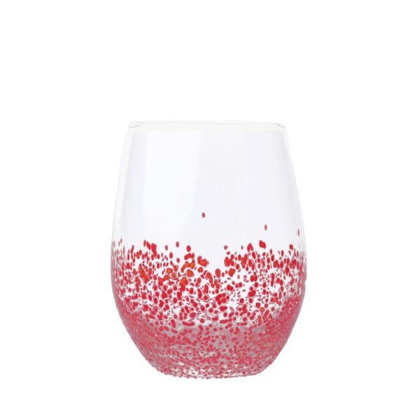 Tierra Small Red 12oz Glass Tumbler