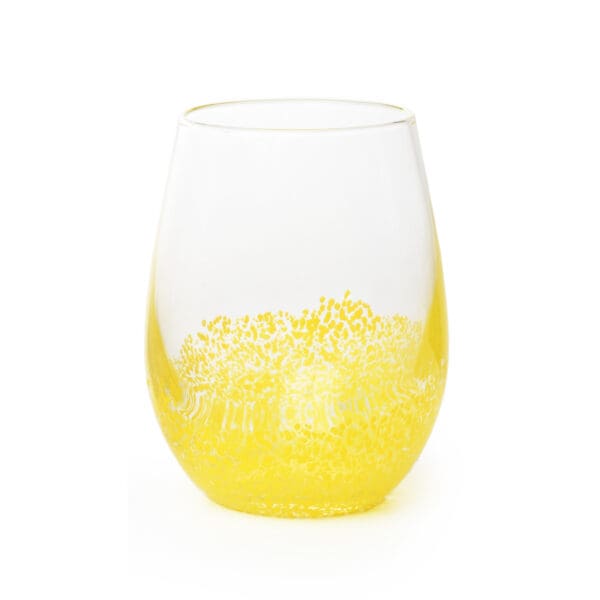 Tierra Large Yellow 17oz Glass Tumbler