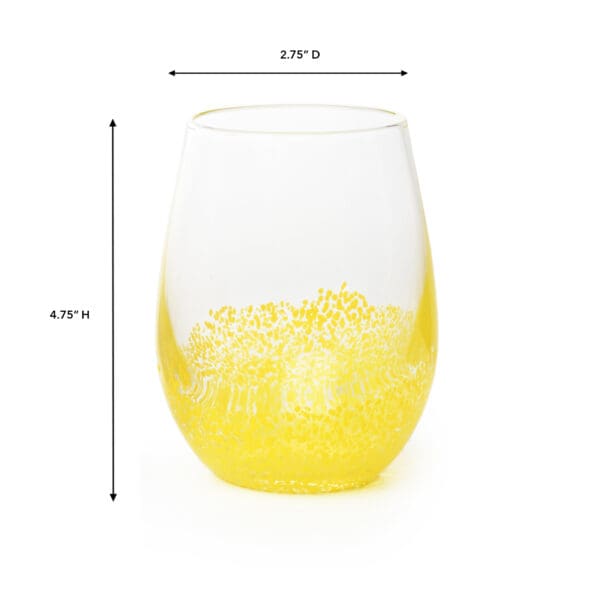 Tierra Large Yellow 17oz Glass Tumbler - Image 2