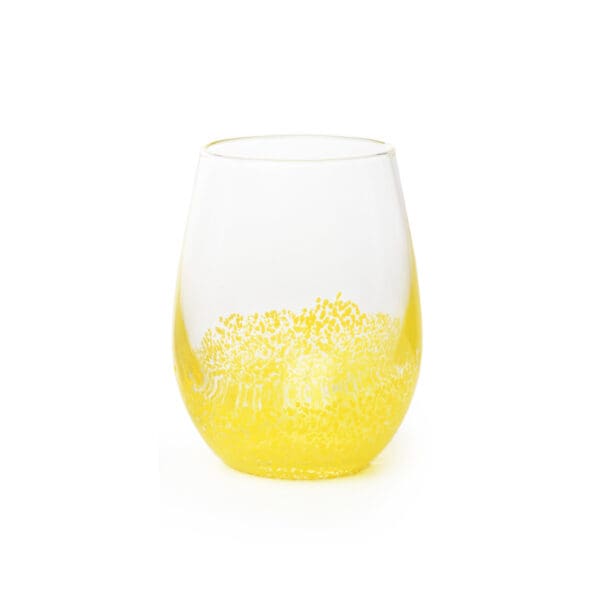 Tierra Small Yellow 12oz Glass Tumbler