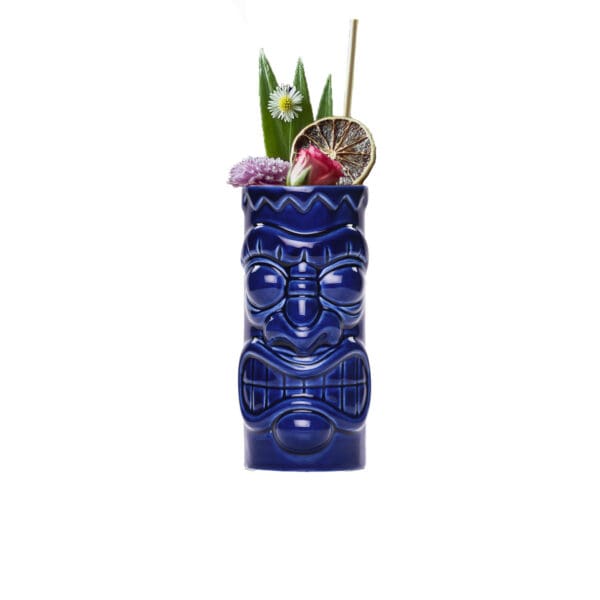 Tiki Blue Guy 20oz Ceramic Tiki Mug Tumbler - Image 2