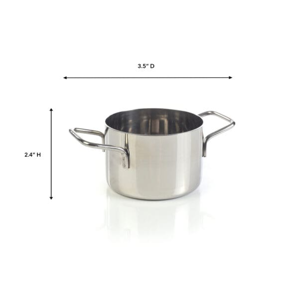 Zurich Stainless Steeel Mini Pan Snack Bowl with Handles - Image 2