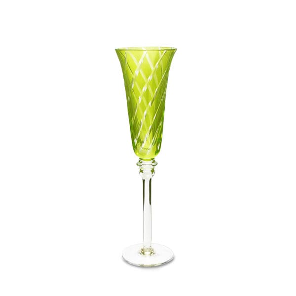 Luca Lime 4oz Glass Champagne Flute