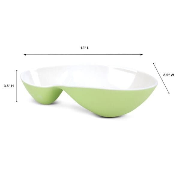 Organica Large Lime Melamine Double Bento Bowl - Image 2