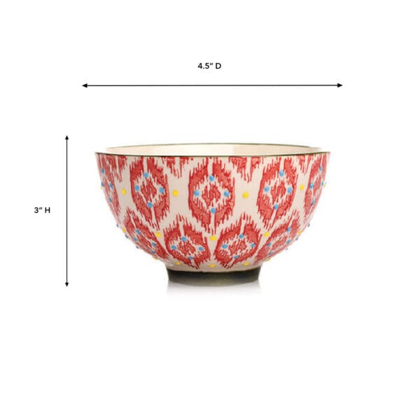 Rio Colorful Porcelain Serving Bowls Set of 4 - Image 2