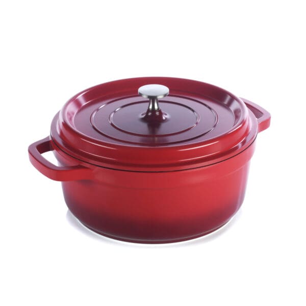 Sienna Red 7 Qt. Aluminum Round Dutch Oven Pot