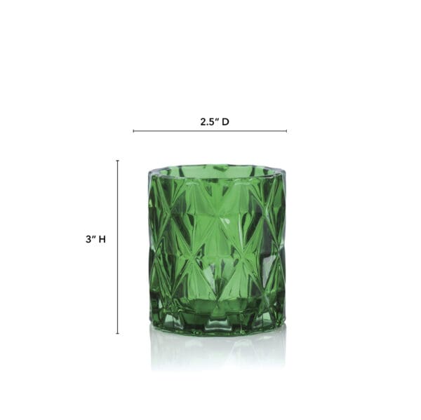 Sunset Small Green Glass Votive - Image 2