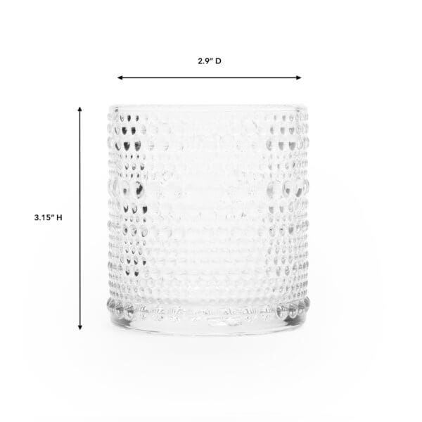 Borda Bubble Textured Glass Clear Votive - Image 2