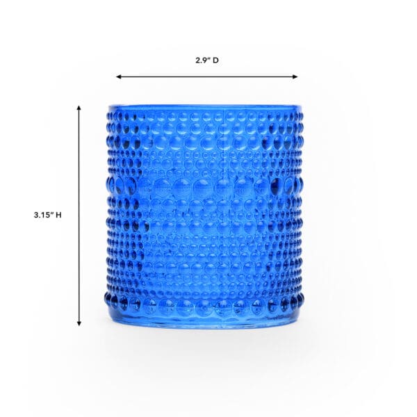 Borda Bubble Textured Glass Cobalt Votive - Image 2