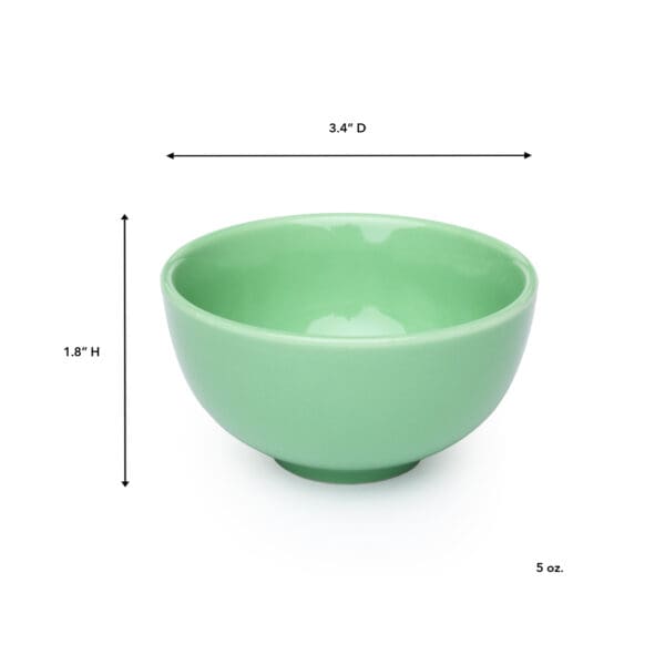 Gumdrop Porcelain 5oz Lime Green Snack Bowl - Image 2