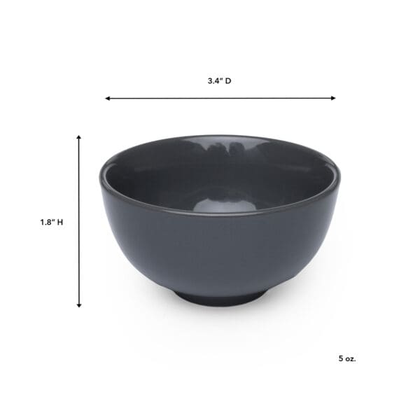 Gumdrop Porcelain 5oz Slate Grey Snack Bowl - Image 2