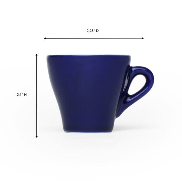 Gumdrop Porcelain 2.4oz Cobalt Blue Espresso Cup - Image 2