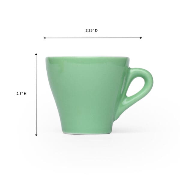 Gumdrop Porcelain 2.4oz Lime Green Espresso Cup - Image 2