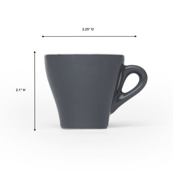 Gumdrop Porcelain 2.4oz Slate Grey Espresso Cup - Image 2