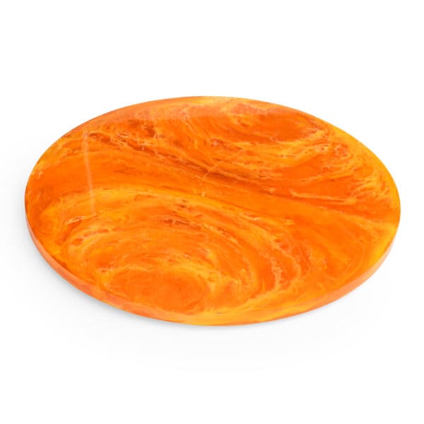 FORTUNA LARGE FOOTED PLATTER TANGERINE
